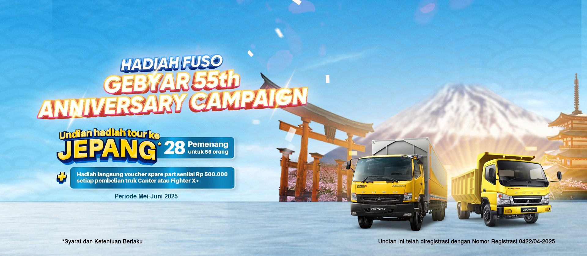 Mitsubishi FUSO Apresiasi Konsumen dengan Gelar Undian Berhadiah dan Promo Spesial di Perayaan 55 Tahun