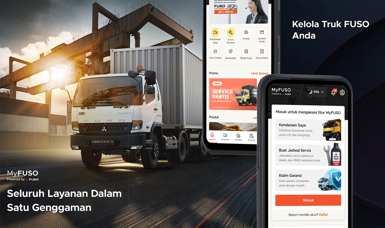 Mitsubishi Fuso Menambah Kecanggihan Aplikasi MyFUSO dengan Tujuh Fitur Andalan